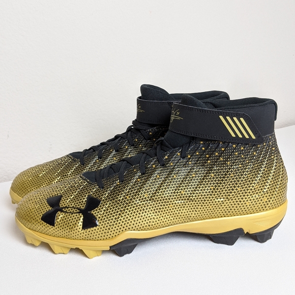 Under Armour Harper gold baseball cleats 2 RM 15 - Picture 4 of 11